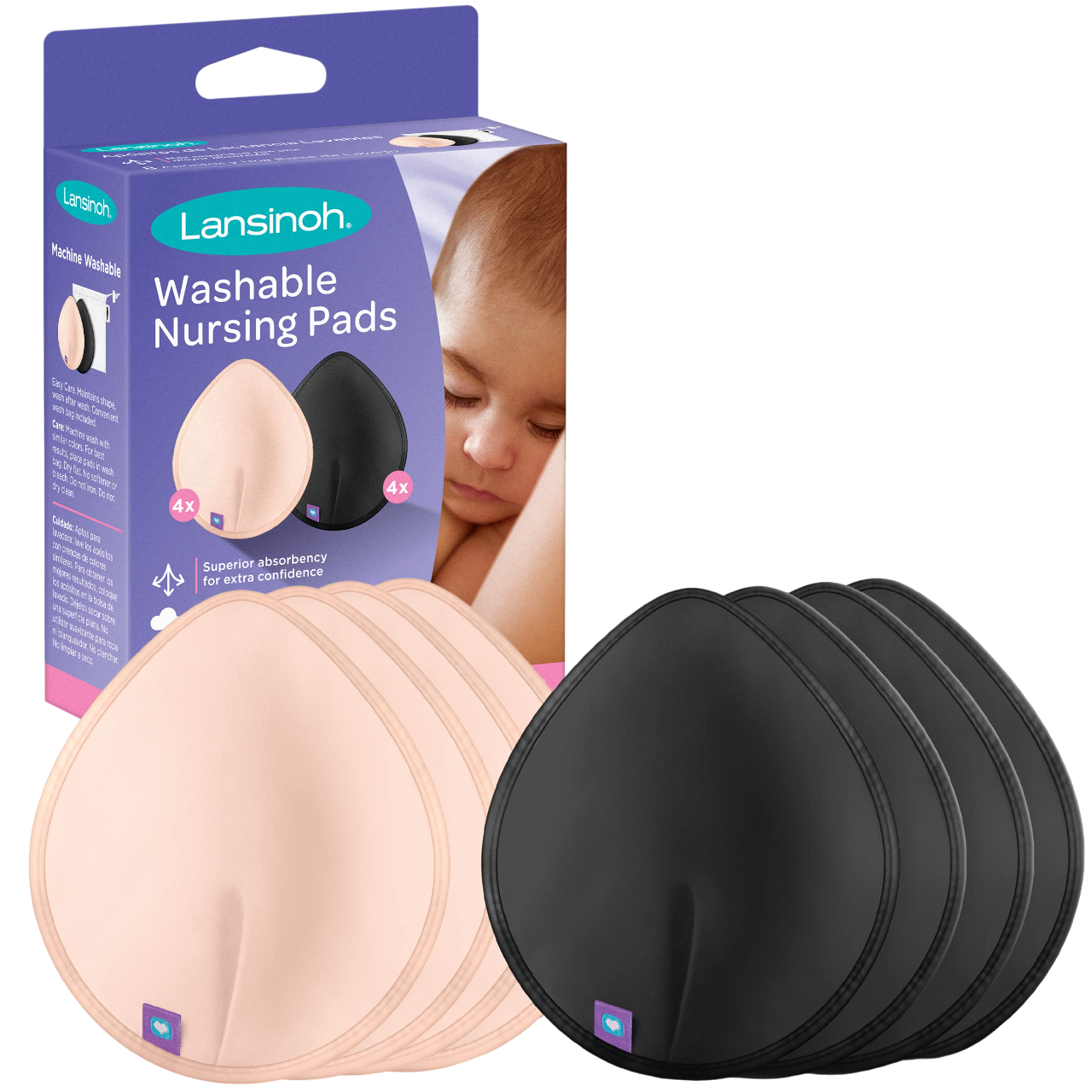 Reusable Nursing Pads for Breastfeeding Mothers, 8 Washable Pads